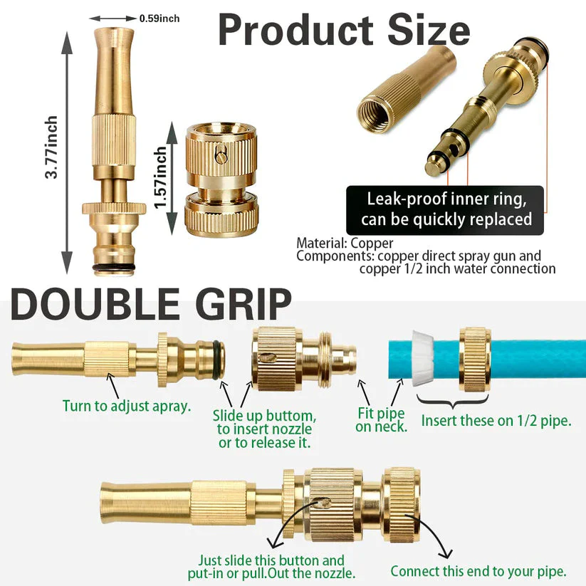 Urban™ Brass Water Spray Nozzle - Heavy Duty Pressure Washer - Image 6
