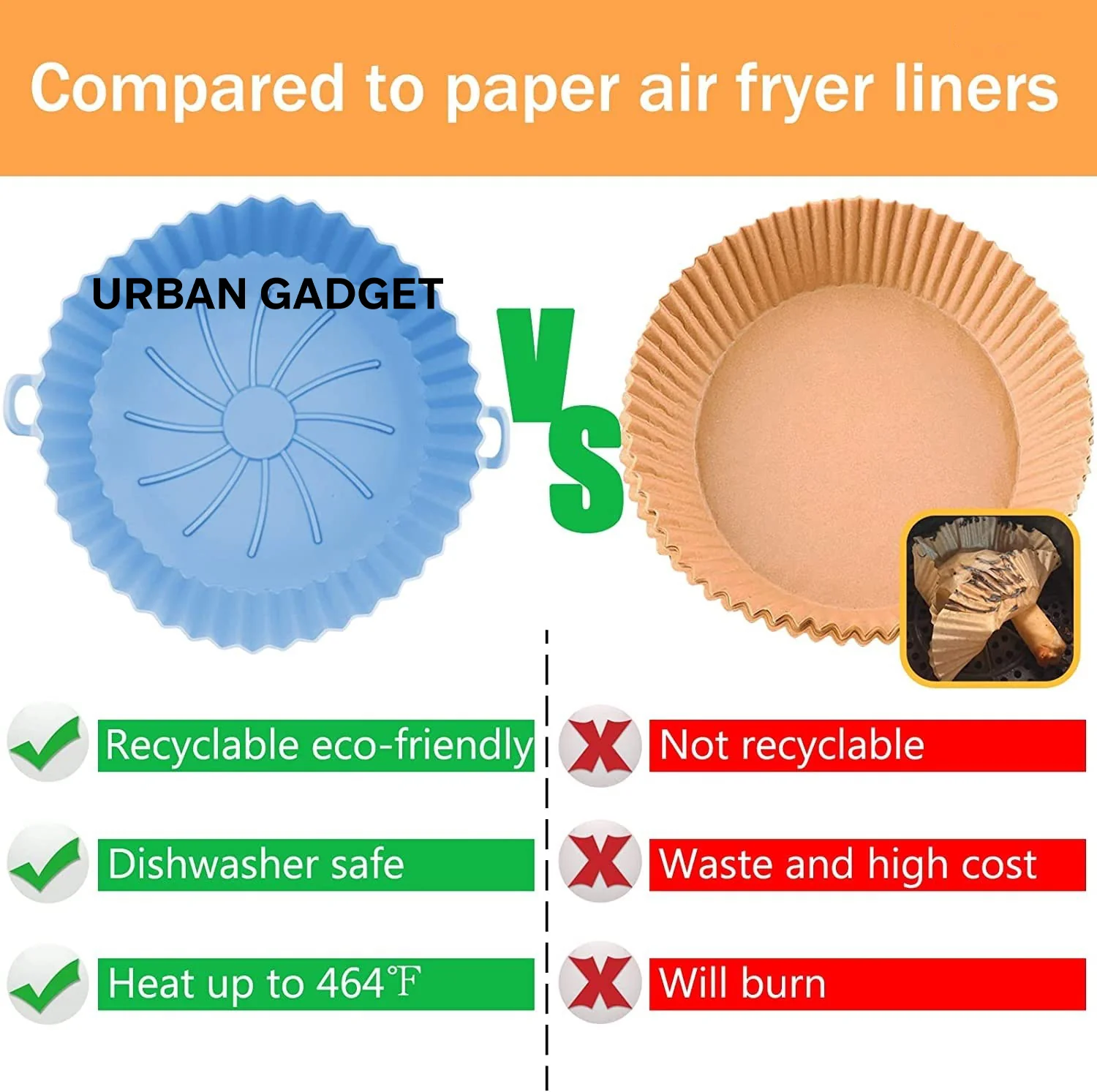 Urban™ Air Fryer Silicone Liners - Image 5