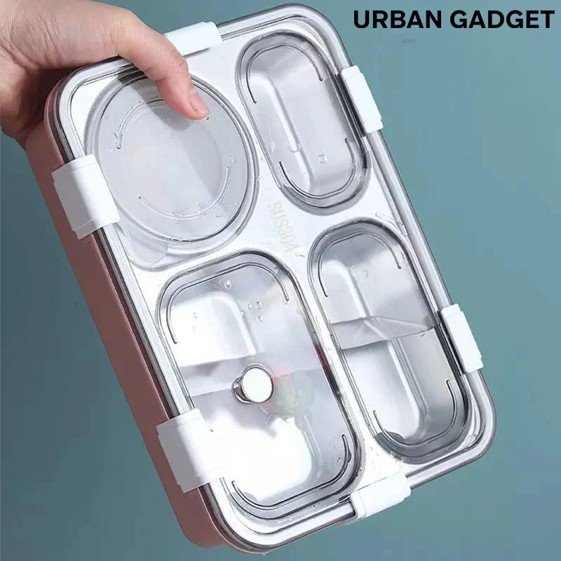 Urban™ 4 Compartment Insulated Lunch Box Stainless Steel Tiffin Box (Jumbo Size) (850ml) - Image 3